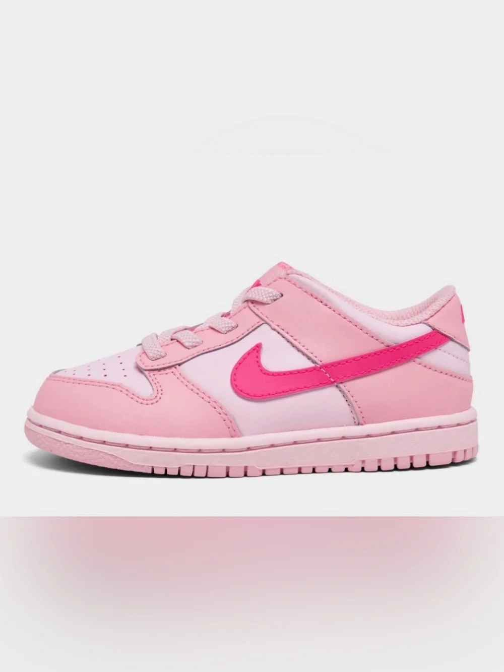 Nike Kids' Dunk Low- Top Triple Pink Sneakers 9C